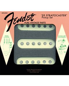 Genuine Fender Pure Vintage '59 StratocasterGuitar Pickups Set - AGED WHITE