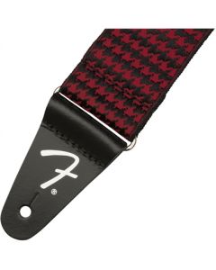 Genuine Fender 2" Houndstooth Jacquard Guitar Strap, Red