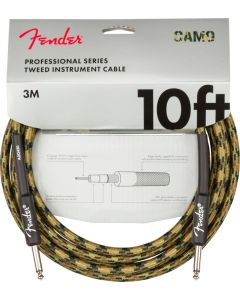 Fender Professional Instrument/Guitar Cable, Straight, Woodland Camo 10' ft