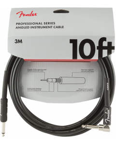 Fender Professional Guitar/Instrument Cable, Straight-Right Angle, 10' ft