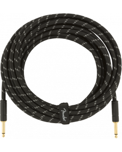 Fender Deluxe BLACK TWEED Electric Guitar/Instrument Cable, Straight Ends, 25'ft