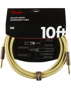 Fender Deluxe TWEED Electric Guitar/Instrument Cable, Straight Ends, 10' ft