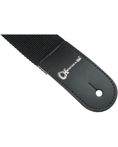 Charvel Logo 2" Poly Adjustable Guitar Strap, Black with Leather Ends