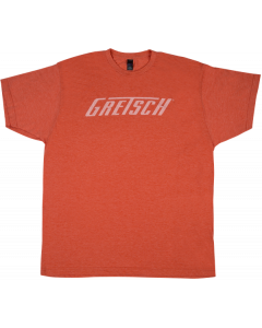 Gretsch Guitars Logo Men's T-Shirt Gift, Heather Orange, L (LARGE)
