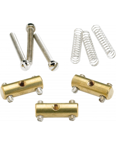 Genuine Fender Vintage Brass Telecaster Tele Bridge Saddles - 3 Saddles w/Screws