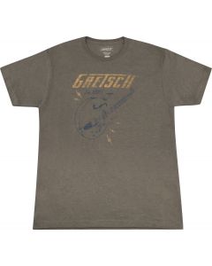 Gretsch Guitars Lighting Bolt Graphic T-Shirt, Brown, XXL, 2XL