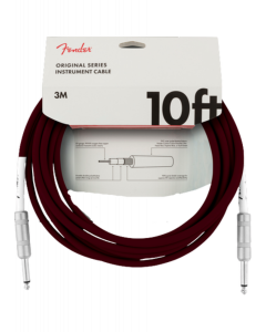 Fender Professional Series OXBLOOD RED Guitar/Instrument Cable, Straight, 10' ft