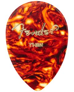 Genuine Fender 358 Shape Tortoise Shell Guitar Picks - 72-Pack / 1/2 Gross, THIN