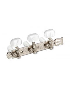 Schaller Germany 3x3 Classic Lyra Classical Guitar Tuners - Nickel/Pearl