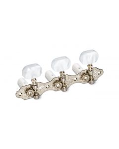 Schaller Germany 3x3 Classic Hauser Classical Guitar Tuners - Nickel/Pearl