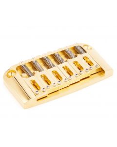 Hipshot Ibanez Gibraltar Replacement Hi-Mass Bridge 6-String, GOLD 4IBG06G