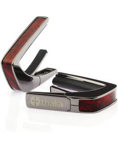 Thalia Shell Collection Guitar Capo - Crimson Paua Inlay, Black Chrome