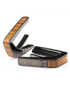 Thalia Wood Collection Guitar Capo - Sapele Inlay, Black Chrome