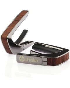 Thalia Wood Collection Guitar Capo - Santos Rosewood Inlay, Black Chrome