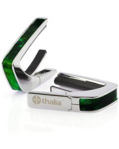 Thalia Shell Collection Guitar Capo - Green Angel Wing, Chrome