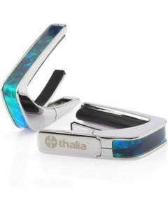 Thalia Shell Collection Guitar Capo - Teal Angel Wing Inlay, Chrome