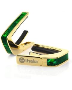 Thalia Shell Collection Guitar Capo - Green Angel Wing Inlay, 24k Gold