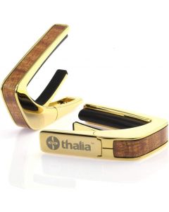 Thalia Wood Collection Guitar Capo - Sapele Inlay, 24k Gold