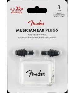 Fender Musician Ear Plugs, 27dB Noise Reduction Rating, One Pair with Case