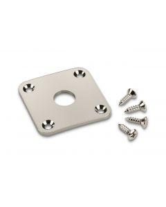 Schaller Curved Input Jack Plate for Gibson Les Paul Guitar - NICKEL - 15190100