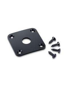 Schaller Curved Input Jack Plate for Gibson Les Paul Guitar - BLACK - 15190400