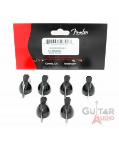 (6) Genuine Fender Pure Vintage BLACK Chicken Head Amplifier/Amp Knobs