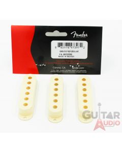 Genuine Fender Road Worn Stratocaster/Strat Pickup Covers, Relic Aged White (3)