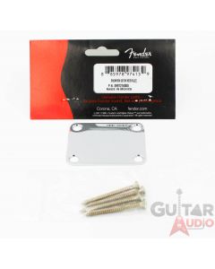 Genuine Fender ROAD WORN Chrome Strat/Tele Neck Plate with Mounting Hardware