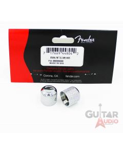Genuine Fender Original Tele/Telecaster or Precision Bass Dome Knobs - Chrome