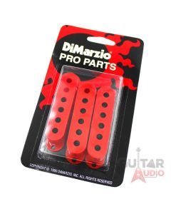 DiMarzio Pickup Covers, Set of (3) for Fender Strat/Stratocaster - RED, DM2001RD