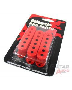 DiMarzio Pickup Covers, Set of (3) for Fender Strat/Stratocaster - RED, DM2001RD