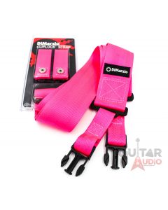 DiMarzio ClipLock Quick Release 2" Nylon Guitar Strap - NEON PINK, DD2200PK