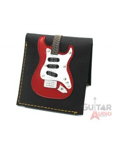 AXE HEAVEN Genuine Leather Red ST Electric Guitar Player Wallet Gift, GW-008