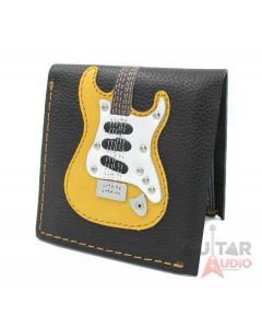 AXE HEAVEN Genuine Leather Yellow ST Electric Guitar Player Wallet Gift, GW-009