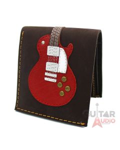 AXE HEAVEN Genuine Leather Red Single Cutaway Electric Guitar Wallet Gift