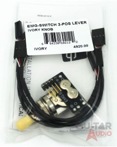 EMG 3-Position Lever Solderless Toggle Switch, Cream Knob (4920.00)