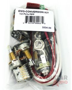 EMG 1 or 2 Pickups SHORT SHAFT Conversion Wiring Kit, PPP W/Push/Pull(3334.00)