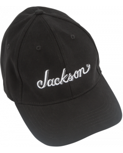 Jackson Guitars Logo Flexfit Fitted Hat, Black, S/M SMALL MEDIUM