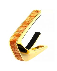 Thalia Wood Collection Guitar Capo - AAA Hawaiian Koa Inlay, 24k Gold