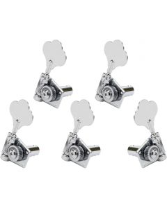 Graph Tech Ratio 5-String 4x1 Clover-Leaf Tuners for Fender Bass, CHROME