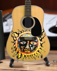 AXE HEAVEN Sublime Large Sun Logo Natural Finish Acoustic Guitar Miniature Gift