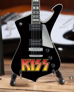 AXE HEAVEN Official KISS Logo Paul Stanley Iceman MINIATURE Guitar Display Gift