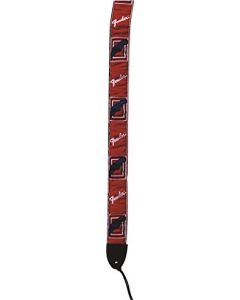 Genuine Fender 2" Monogrammed Adjustable Guitar Strap w/ Logo, Red/White/Blue