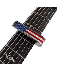 Thalia Deluxe Series Guitar Capo - Stars and Stripes, Chrome