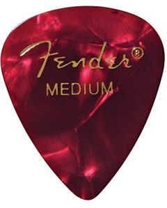 Fender 351 Premium Celluloid Guitar Picks - MEDIUM, RED MOTO - 12-Pack (1 Dozen)