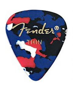 Fender 351 Classic Celluloid Guitar Picks - CONFETTI, THIN - 12-Pack (1 Dozen)