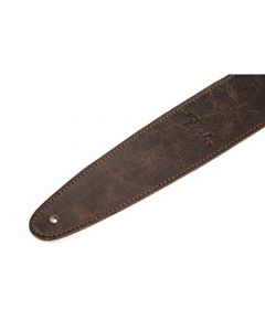 Genuine Fender Artisan Crafted Leather Adjustable Guitar Strap, 2.5" Wide, Brown