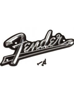 Genuine Fender Amplifier Parts - Blackface Metal Amp Logo Plate with Screws