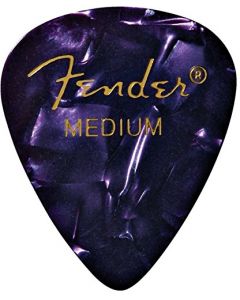 Fender 351 Premium Celluloid Guitar Picks - MEDIUM, PURPLE - 12-Pack (1 Dozen)