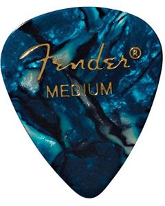 Fender 351 Premium Celluloid Guitar Picks - MEDIUM, OCEAN TURQ 12-Pack (1 Dozen)